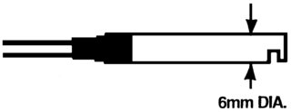 Réflexion directe, rond 6 mm, inox, angle droit, rayon de courbure 1 mm, E3X-DA-
