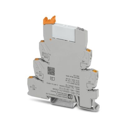 Interface PLC, protégé côté commande des courants et tensions perturbateurs, composée d'un module de base PLC-BSC.../21 Push-in 