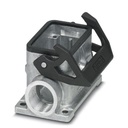 Embase en saillie B6, avec étrier longitudinal, Matériau: Aluminium coulé sous pression, Nombre de sorties: 2, latérale, Hauteur