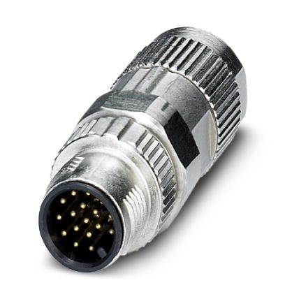 Connecteur pour capteurs/actionneurs, connecteur mâle, droit, 17 pôles, M12 SPEEDCONNEC, molette métallique, Piercecon®, diamètr
