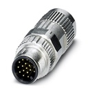 Connecteur pour capteurs/actionneurs, connecteur mâle, droit, 17 pôles, M12 SPEEDCONNEC, molette métallique, Piercecon®, diamètr