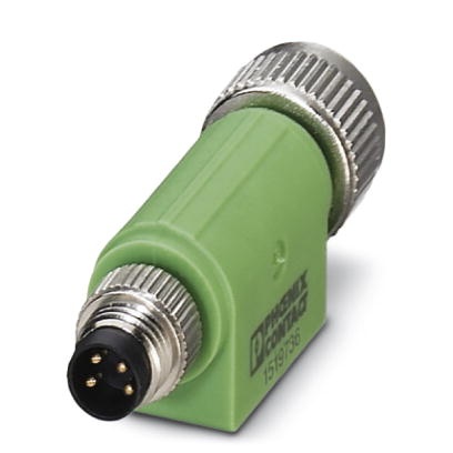 Adaptateur, du connecteur mâle M8 sur connecteur femelle M12, 4 pôles