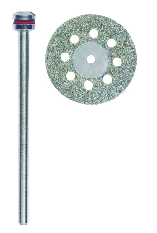 Disque diamanté Ø 20 mm, avec aération + 1 tige