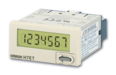 48x24 mm, LCD 7 chiffres, batterie incluse, entrée NPN/contact, 999999,9h/3999d2