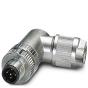 Connecteur-bus, PROFIBUS DP (12 Mbit/s), 3-pôles, blindé, Connecteur  coudé M12, Détrompage B, Raccordement Push-in, matériau de