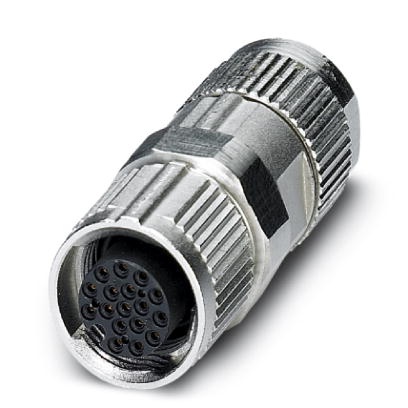 Connecteur pour capteurs/actionneurs, connecteur femelle, droit, 17 pôles, M12 SPEEDCONNEC, molette métallique, Piercecon®, diam