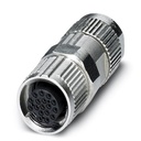 Connecteur pour capteurs/actionneurs, connecteur femelle, droit, 17 pôles, M12 SPEEDCONNEC, molette métallique, Piercecon®, diam