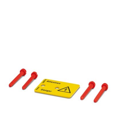 "Capot d'avertissement, ""danger"" à fixer sur les blocs de jonction avec 2 vis"