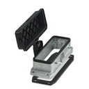 Embase HEAVYCONNEC, B24, pour verrouillage transversal, avec couvercle de protection en plastique, aluminium résistant à l'eau d