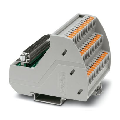 Module VARIOFACE, raccordements Push-in, avec connecteur femelle miniature D-SUB, montage sur profilé NS 35, nombre de pôles : 3