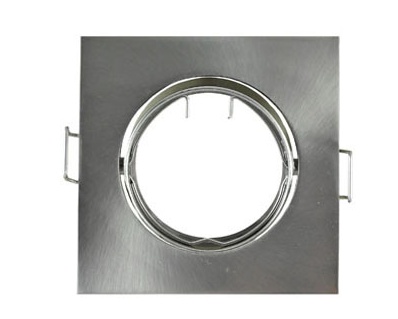 COLLERETTE CARRE SUPPORT DE SPOT 85 X 85MM ARGENT ORIENT