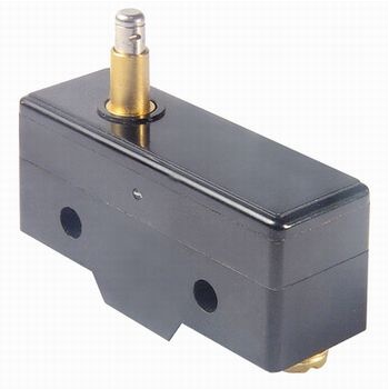 Standard, poussoir fin, action rapide, 1 inverseur, 15 A, bornes à souder