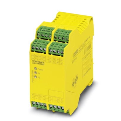 Relais de sécurité à 1 ou 2 voies pour circuits d'arrêt d'urgence et porte de protection, 8 contacts NO, 1 contact NF, non tempo