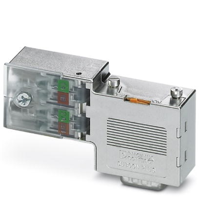 Connecteur mâle D-SUB , 9 pôles, picot, arrivée du câble inférieure à 90°, système de bus : PROFIBUS DP jusqu'à 12 MBit/s, résis