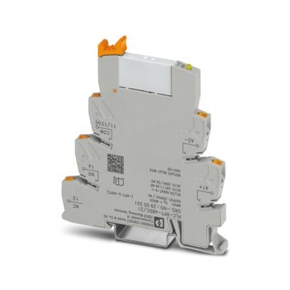 Interface PLC, comprend l'embase PLC-BPIT.../21 avec raccordement Push-In et un relais miniature enfichable à contact de puissan