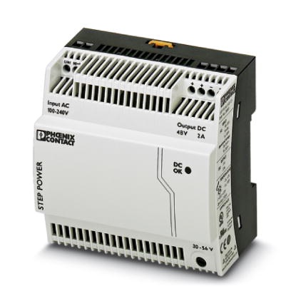 **voir 1837-7460**Alimentation pour profilé 48 V DC/2 A, à découpage primaire, monophasée.
