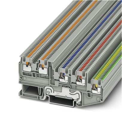 BJ pour capteurs / actionneurs, Mode de raccordement: Raccordement Push-in, section :0,14 mm² - 1,5 mm², AWG: 26 - 14, Largeur: 
