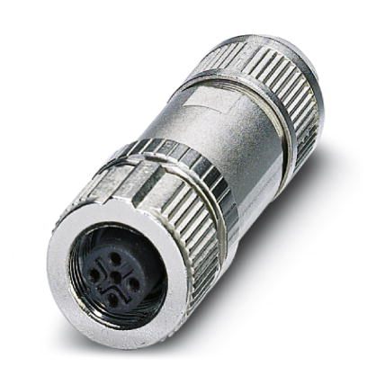 Connecteur-bus, PROFIBUS DP (12 Mbit/s), 3-pôles, blindé, Connecteur femelle droit M12, Détrompage B, Raccordement Push-in, maté