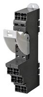 Socle, rail DIN / montage en surface, 15.5mm, 8 broches, borne push-in
