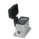 Embase en saillie avec couvercle B10, pour étrier transversal, Matériau: Aluminium coulé sous pression, couvercle de protection: