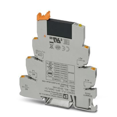 2900364 Interface PLC, comprend l'embase PLC-BPIT avec raccordement Push-In et un optocoupleur miniature enfichable