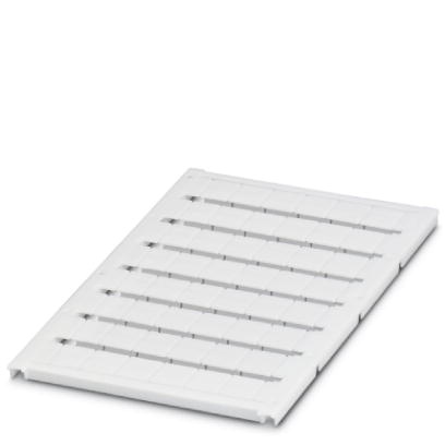 Repères pour blocs de jonction, Planche, blanc, vierge, Repérable avec : Thermomark C, Bluemark, Type de montage: Encliquetage d
