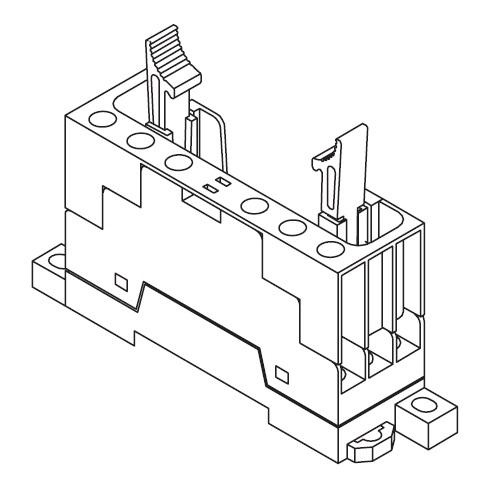 Accessoire pour relais de sécuritégamme g7sasocle rail din/vis4 contacts