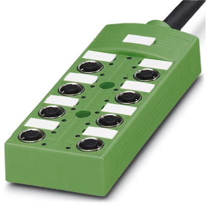 Répartiteur pour capteurs / actionneurs, avec système de verrouillage rapide SPEEDCONNEC, avec LED, câble multiconducteurs, étiq