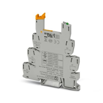 Embases PLC de 6,2 mm à raccordement vissé, tension d'entrée 230 V AC/DC(sans relais ni équipement optocoupleur)