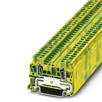 Bloc de jonction à ressort - vert/jaune pour conducteur de protection - 2,5mm²