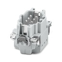 Élément de contact, nombre de pôles: 6+2+PE, taille: B6, nombre de raccordements par pôle: 1, Mâle, Raccordement Push-in, 500 V,