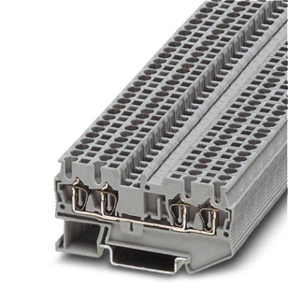 Bloc de jonction gris à ressort - 2,5mm² - 4 conducteurs