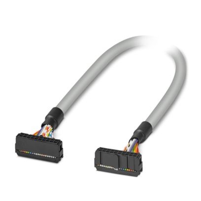 Câble rond préconfectionné, équipé de connecteurs femelles 20 pôles (liaison 1:1), p. ex. pour MODICON TSX Micro, Premium, Quant