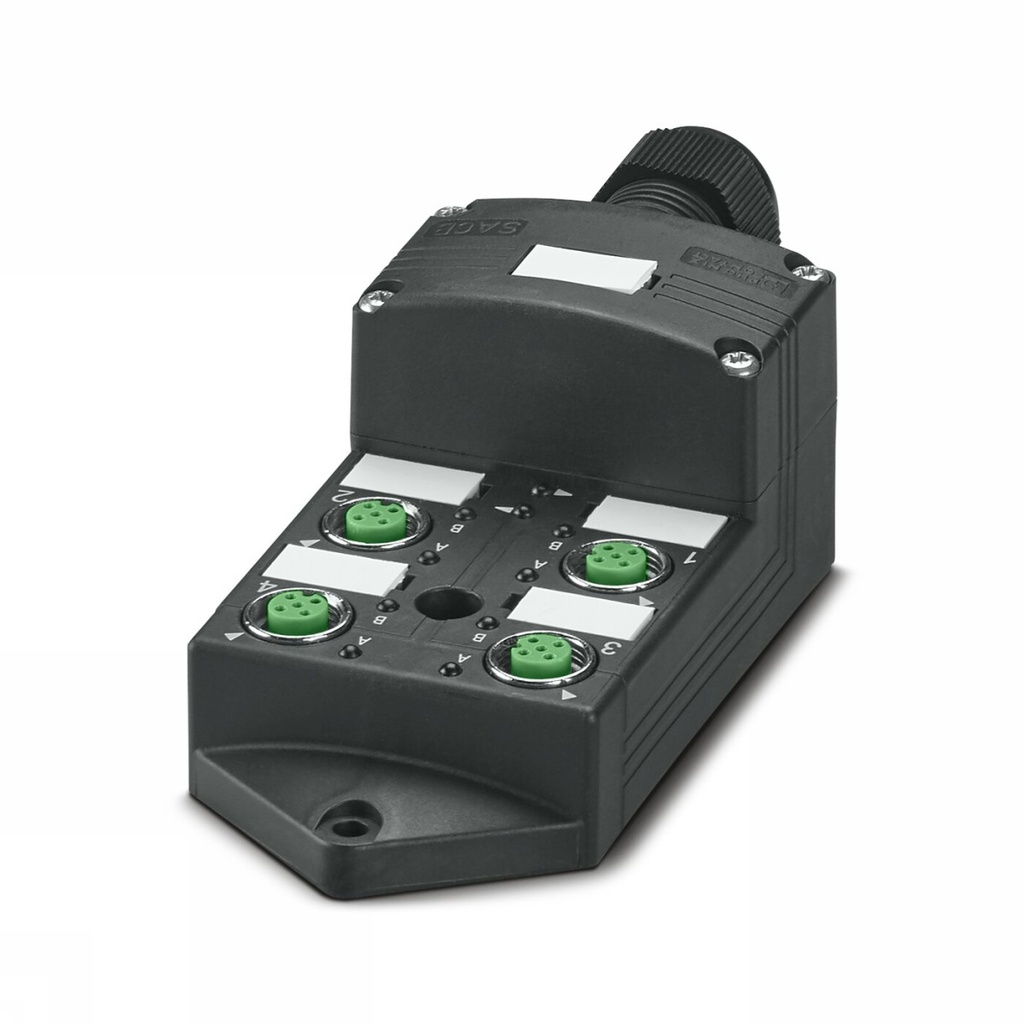 Répartiteur pour capteurs / actionneurs, avec verrouillage rapide SPEEDCONNEC, câble multiconducteur enfichable et prises double