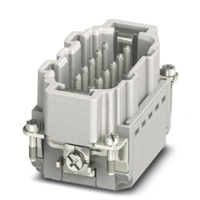 Isolant mâle HEAVYCONNEC, série B10, 10 pôles + PE, raccordement Push-in