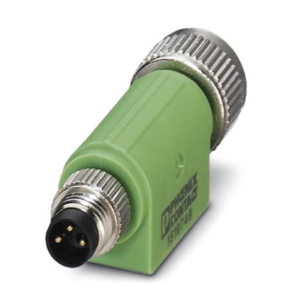 Adaptateur, du connecteur mâle M8 sur connecteur femelle M12, 3 pôles