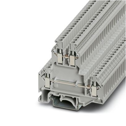 Bloc de jonction gris à vis - 2 étages - 2,5mm²