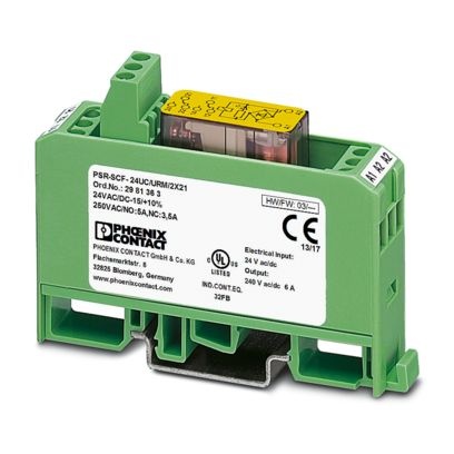 Relais de sécurité universel à contacts à guidage forcé, deux contacts inverseurs, pour U<sub>N</sub> 24 V AC/DC