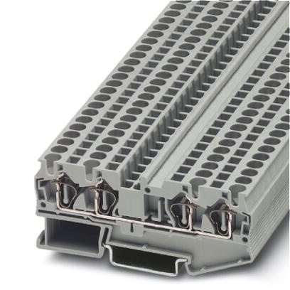 Bloc de jonction gris à ressort - 4mm² - 4 conducteurs