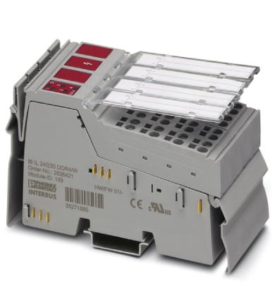 Module 4 sorties relais 5 à 253Vac 3A, avec connecteurs et étiquettes, IN LINE