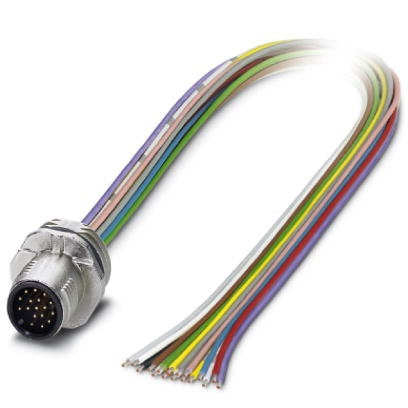 Connecteur mâle encastrable pour capteurs/actionneurs, 17 pôles, SPEEDCONNEC M12, montage vissé/sur face avant, filetage M16, av