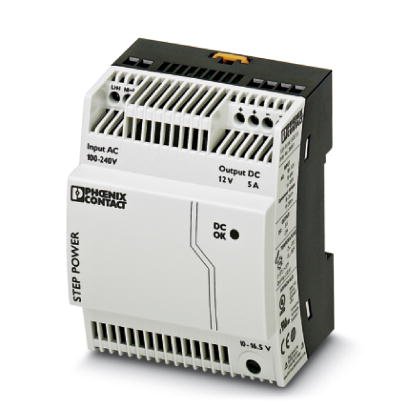 **voir 1810-1850**Alimentation pour profilé 12 V DC/5 A, à découpage primaire, monophasée.