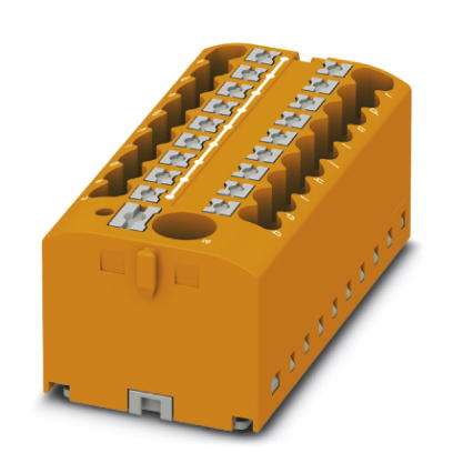 Bloc distributeur, Module de base avec alimentation, raccordement Push-in, nb de connexions : 19, 0,14 mm² - 4 mm², pas :56 mm, 