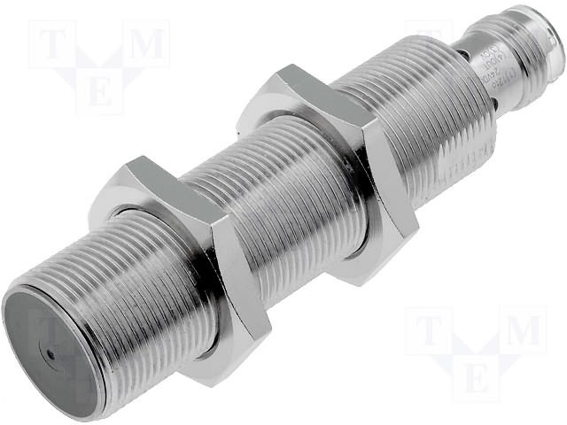 Détecteur de proximité inductif, laiton nickelé, à corps long, M18, blindé, 8 mm, DC, 3 fils, PNP NO+NC, IO-Link COM2, connecteu