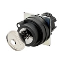 Bouton poussoir A22NZ Ø22, type à clé S, 2 positions, lentille plastique, AUTO R