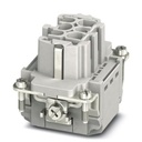 Isolant femelle HEAVYCONNEC, série B6, 6 pôles + PE, raccordement Push-in