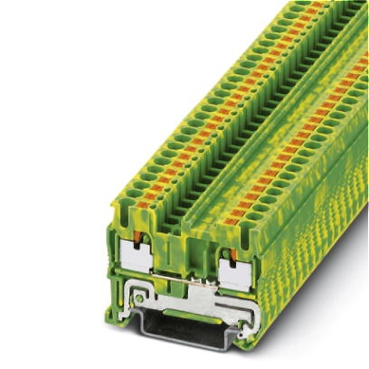 BJ pour conducteur de protection, Mode de raccordement: Raccordement Push-in, section :0,5 mm² - 10 mm², AWG 20 - 8, Largeur: 8,