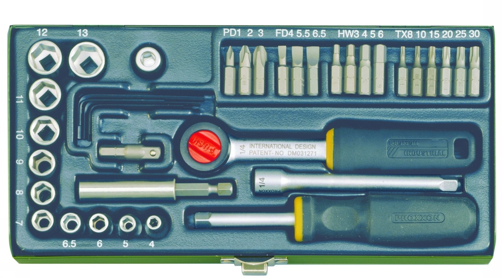 Coffret de vissage 1/4" (39 pièces)