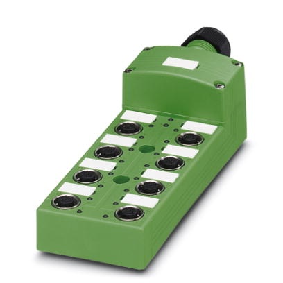 Répartiteur pour capteurs / actionneurs, avec verrouillage rapide SPEEDCONNEC et LED, câble multiconducteur enfichable et prises
