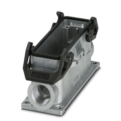 Embase en saillie B24, avec étrier transversal, Matériau: Aluminium coulé sous pression, Nombre de sorties: 2, latérale, Hauteur